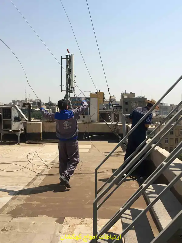 تعویض سیم مهار دکل بانک رفاه