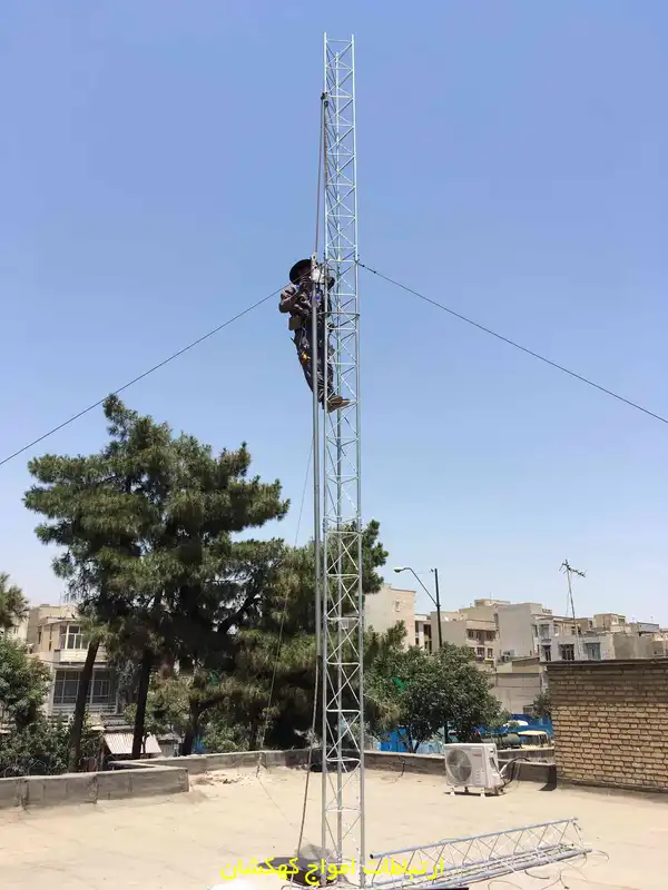 برپایی و نصب دکل مهاری اداره برق جیحون