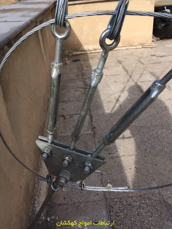 ثبت تصویر پروژه نصب دکل مهاری شرکت راه‌سازی معتبر