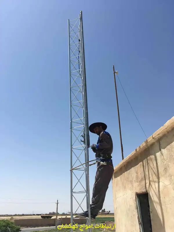 نصب دکل مهاری سه وجهی دهیاری دهیاری حصارقاضی
