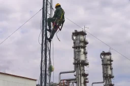 مونتاژ سکشن‌های دکل مهاری کنگان